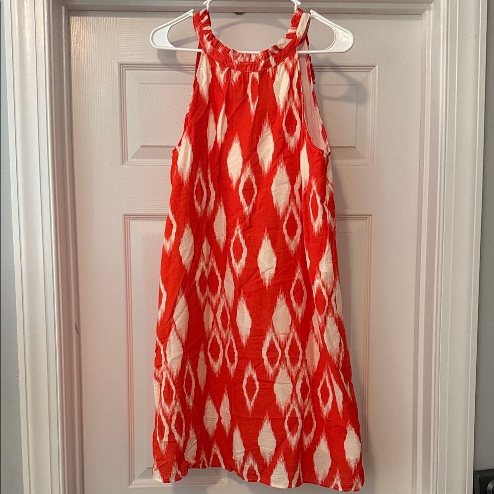 THML Red and White Midi Dress
